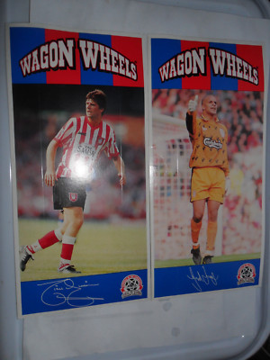 WAGON WHEELS SPANNENDE SKILLS FOOTBALL TRADING CARDS 2 NIALL QUINN 6 DAVID JAMES