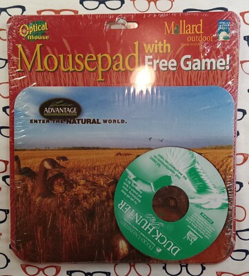 2002 Ducks Unlimited Mousepad with Free Game Duck Hunter Pro PC New/Sealed LGR