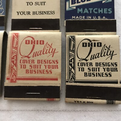 6 OHIO BLUE TIP MATCHES VINTAGE ADVERTISING UNUSED MATCHBOOKS | eBay