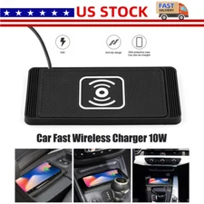 Car Wireless Charger Pad Phone Fast Charging Mat Non-Slip for iPhone Samsung