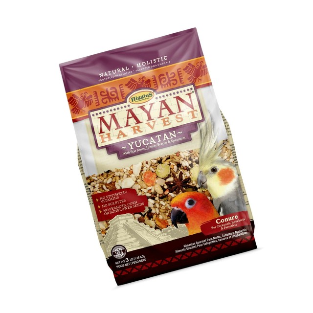 Higgins Mayan Harvest Yucatan Blend Bird Food for Small Hookbills 3 LBS