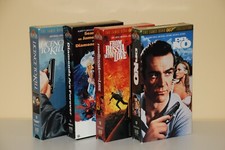 Lof of 4 JAMES BOND VHS tapes Diamonds are Forever, Dr. No, From Russia w/ Love