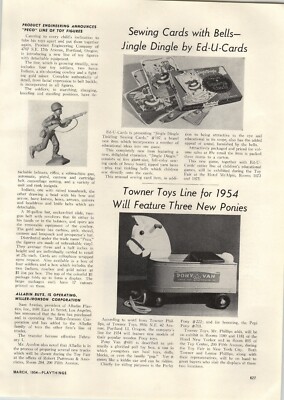 1954 PAPER AD Article Peco Toy Soldiers Cowboy Tru Vue 3-D Film Viewer Viewmaste