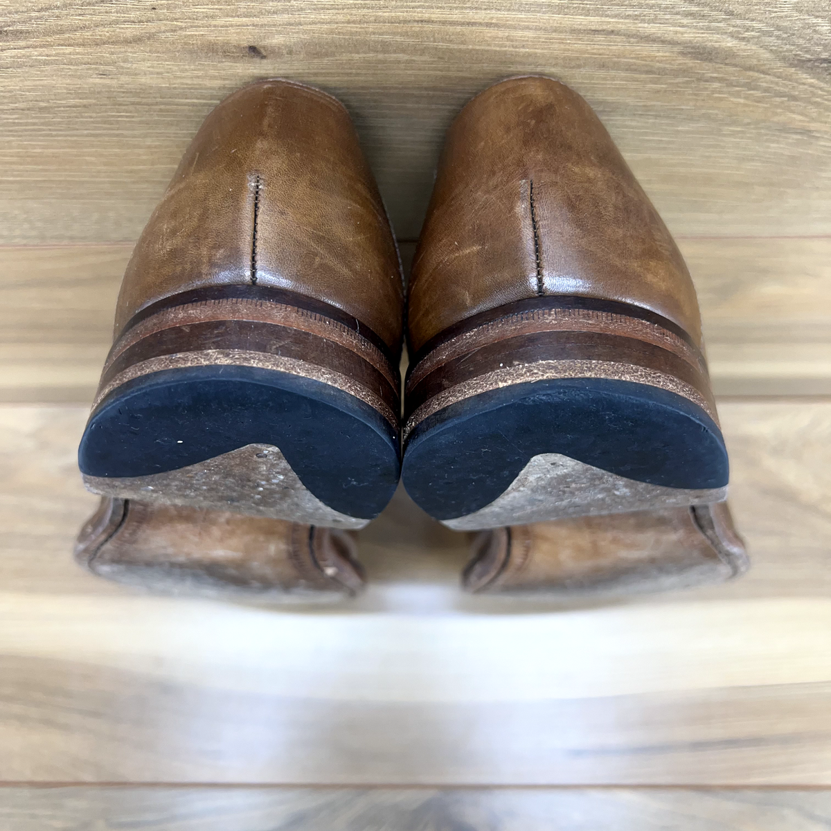 Mens Brown Leather UK 8.5 US 9.5 Goodyear welted Lace Up Oxford Dress Shoe Men main image 3