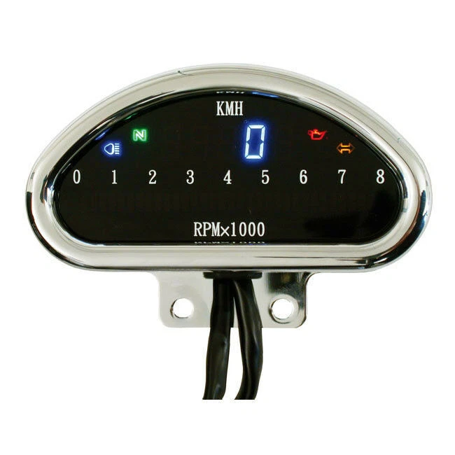 Instrument Multifonction Chrom Pour Harley-Davidson Tacho Compte-Tours - Photo 2/2
