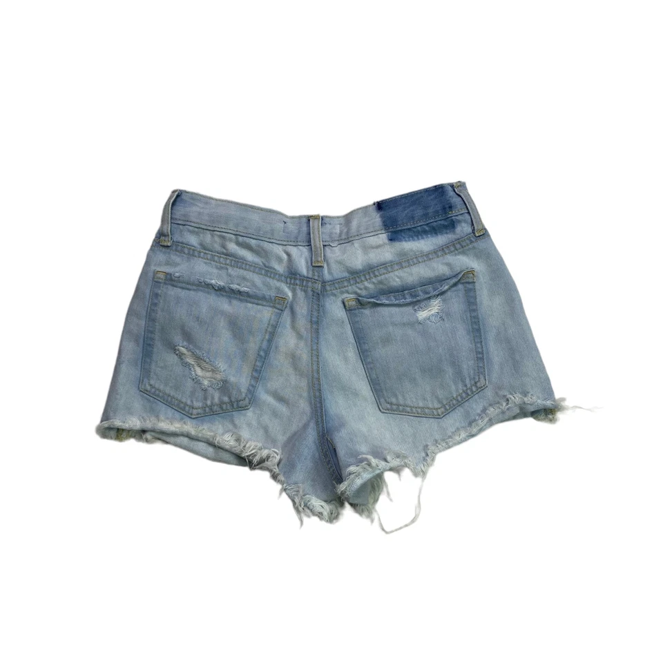 Pantalones Cortos de Jean Aeropostale Aero para Mujer Talla 2 Descarados Corte Envejecido Lavado Ligero Foto 2 de 4