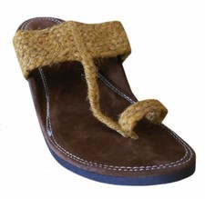 Men Slippers Traditional Handmade Brown Slip Ons Indian Casual Flip-Flops US 7