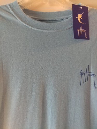 Guy Harvey Men's M Light Blue NWT Short Sleeve T-Shirt - Picture 7 of 11