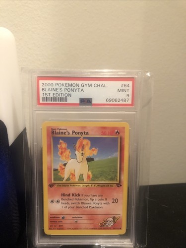 Blaine's Ponyta (1st Edition) graded PSA 9 for sale on eBay