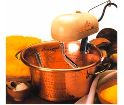 Paiolo In Rame Per Polenta - Diametro 22 Cm Con Manico In Legno, Tradizionale E Resistente