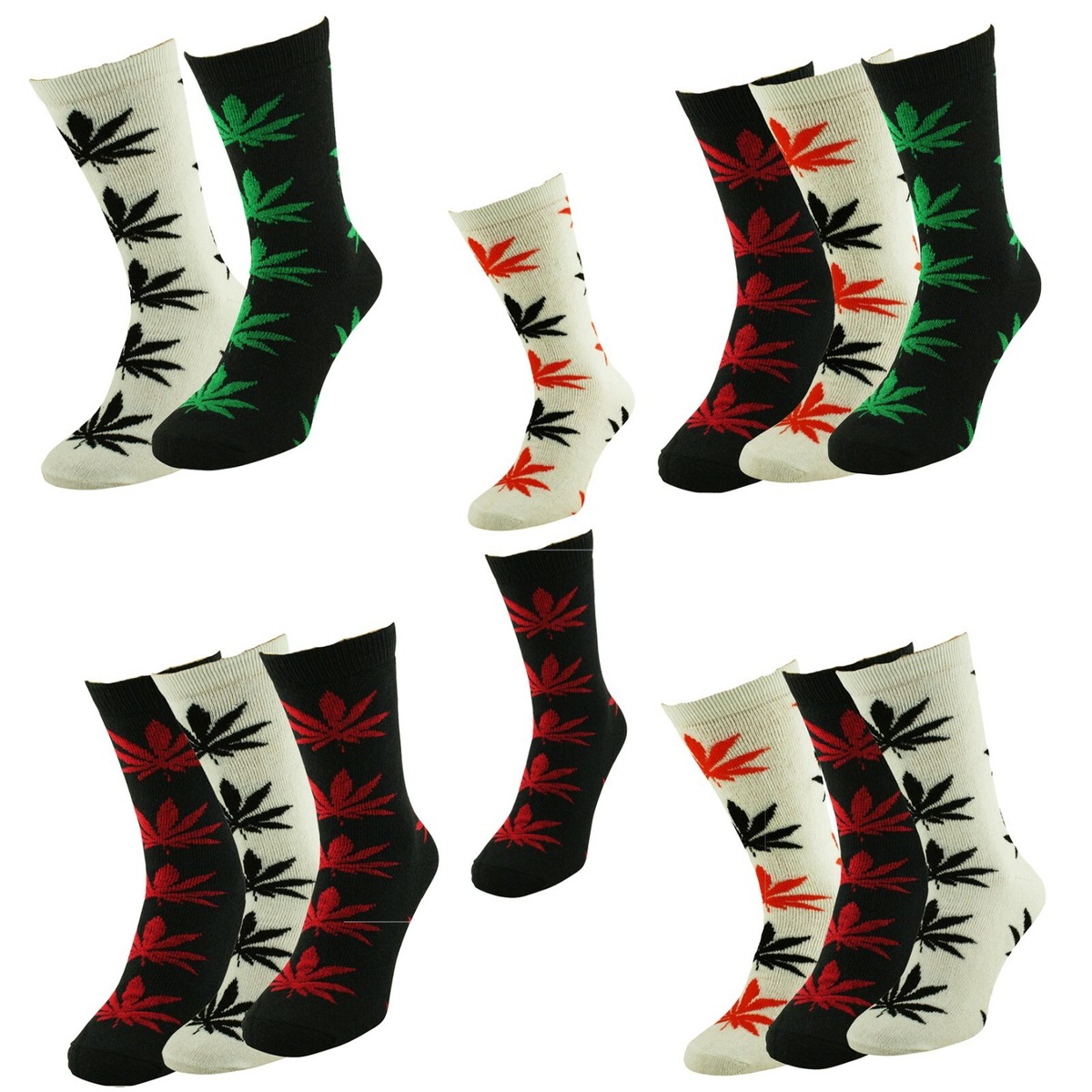 Foglia Life Misto Cotone Ganja Marijuana Erba 420 Calzini Taglia Unica - 6-11 - Foto 3