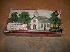Vintage Plasticville Church 2604-100 HO Scale with Original Box