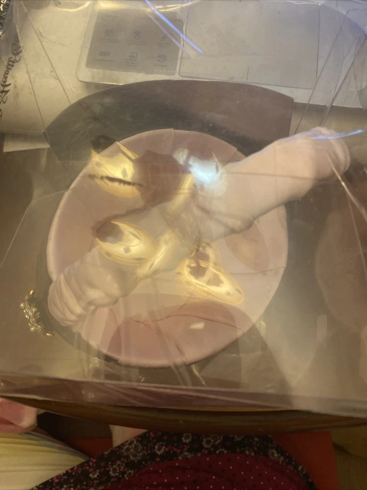 Hortense B. Hewitt Accesorios Boda Flor Niña Cesta Rosa y Marrón, 8 Pulgadas Foto 2 de 4