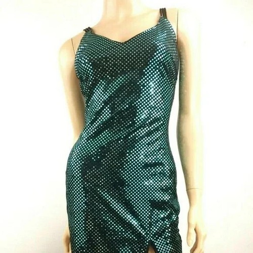 Vintage 90er LA Glo schwarz Perlen Velours formelles Ballkleid Größe 3/4 - Bild 1 von 12