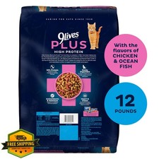 9Lives Plus High Protein Dry Cat Food 12lb Bag 2.33 per pound
