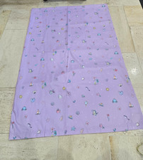 Disney Princesses Twin Flat Sheet Purple Belle Rapunzel Moana Ariel