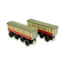 Express Coach Lot 2 Thomas & Friends Wooden Railway Train 2003 Wood Train Toy