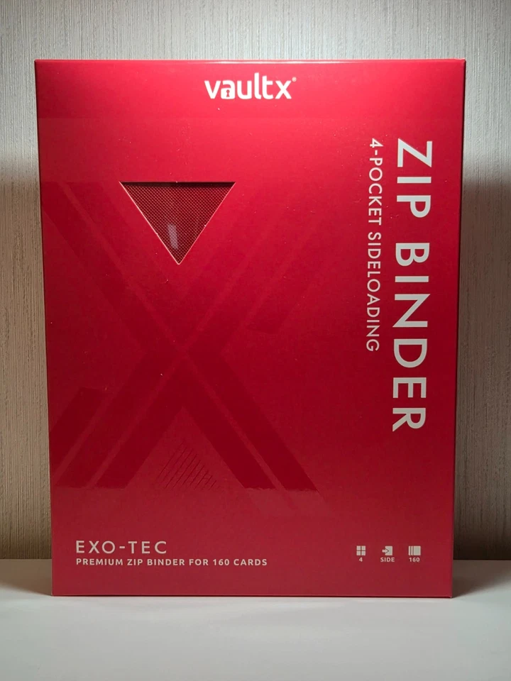 VaultX - 4-Pocket Exo-Tec® Zip Mappe / Kartenetui - rot