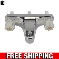 Elegant Chrome 8-Inch Mobile Home Tub Shower Center-Set Faucet with Diverter