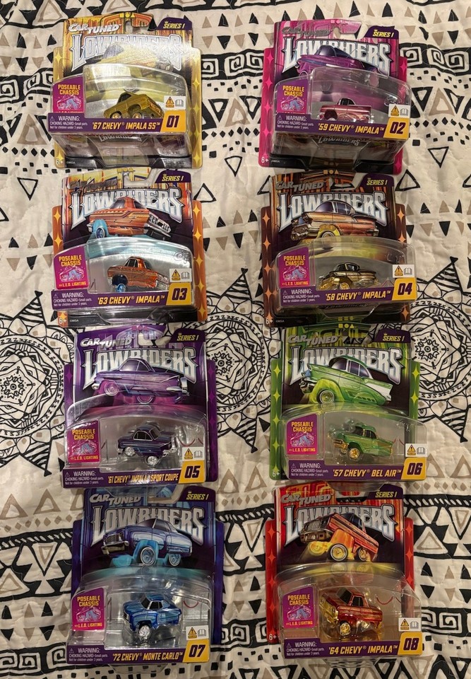 CarTuned Lowriders Series 1 Complete Set of 9 Chase Red Bottom Chevy ...