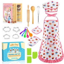 Birthday Gifts for 3-8 Year Old Girls Cute Stuff Apron for Girls Kids Cooking...
