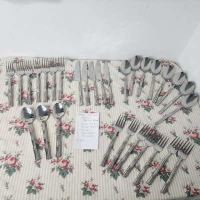 Hampton Silversmiths Bamboo Stainless Flatware 30 Pieces CHINA Silverware