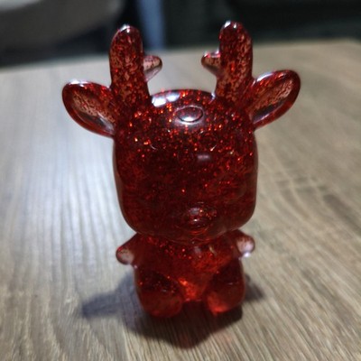 Selbstgemachte Harz Rot Glitzer Rentier Ornament Weihnachtsdeko Geschenk Statue 