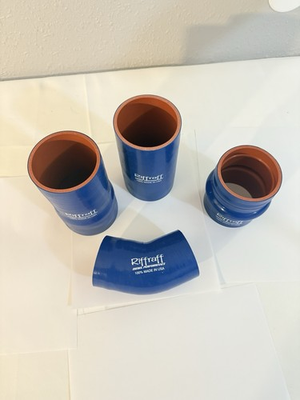 #ad Riffraff Diesel CAC Intercooler Boot Kit Ford Powerstroke 4 Ply Silicone Blue $200.00