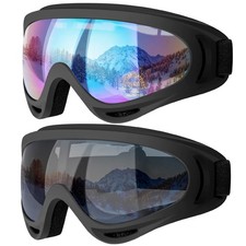 Ski  Snowboard Goggles 2 Pack - UV Protection, Anti-Scratch, Dustproof, Men ...