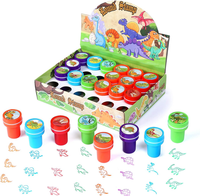 Stempelset Dinosaurier 24 StüCk Kinder SelbstfäRbend Stempel FüR Spiel Spaß Hobb