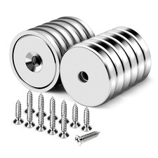Heavy Duty Magnets,60LBS Strong Rare Earth Neodymium Round Base Cup Magnetic ...