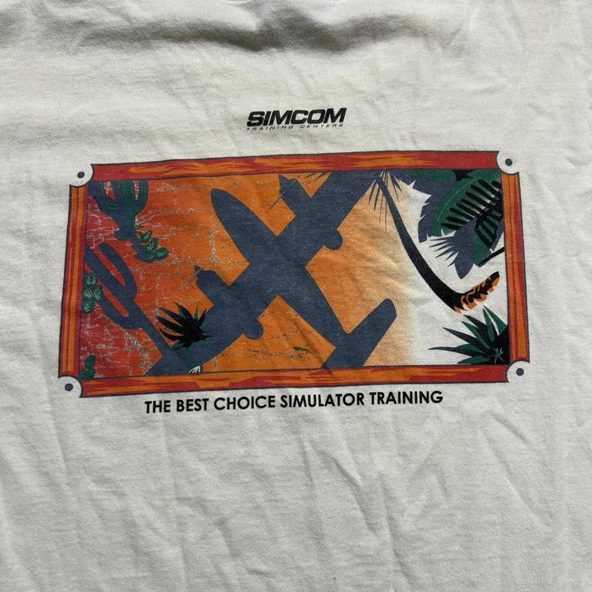 Y2K SIMCOM Plane simulation training shirt  View 2