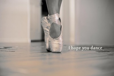 I Hope You Dance Ballet Shoes Motivational Photo Art Print Poster 18x12