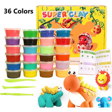 36 Colors Ultra Light Air Dry Clay with Modeling Clay Plastic Tools  Guide Book