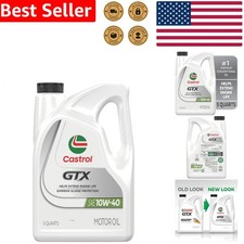 5 Quart Castrol GTX 10W-40 Conventional Engine Oil Universal Fit  Quality 47.99 per gallon