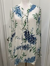 NEW Show Me Your MuMu Thatcher Blue & White Floral Lace Up Tunic Women’s MEDIUM