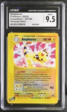 CGC 9.5 MINT+ Ampharos 34/165 Reverse Holo 2002 Pokemon Expedition Base Set Pop3 on eBay