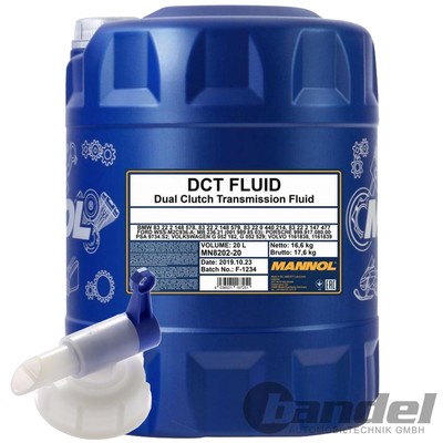 20L MANNOL DCT DOPPELKUPPLUNGSGETRIEBEÖL + HAHN auch passend für VW DSG BMW