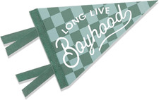 Baby Boy Nursery Decor, Long Live Boyhood Banner Sign for Kids Boys Room Decor F