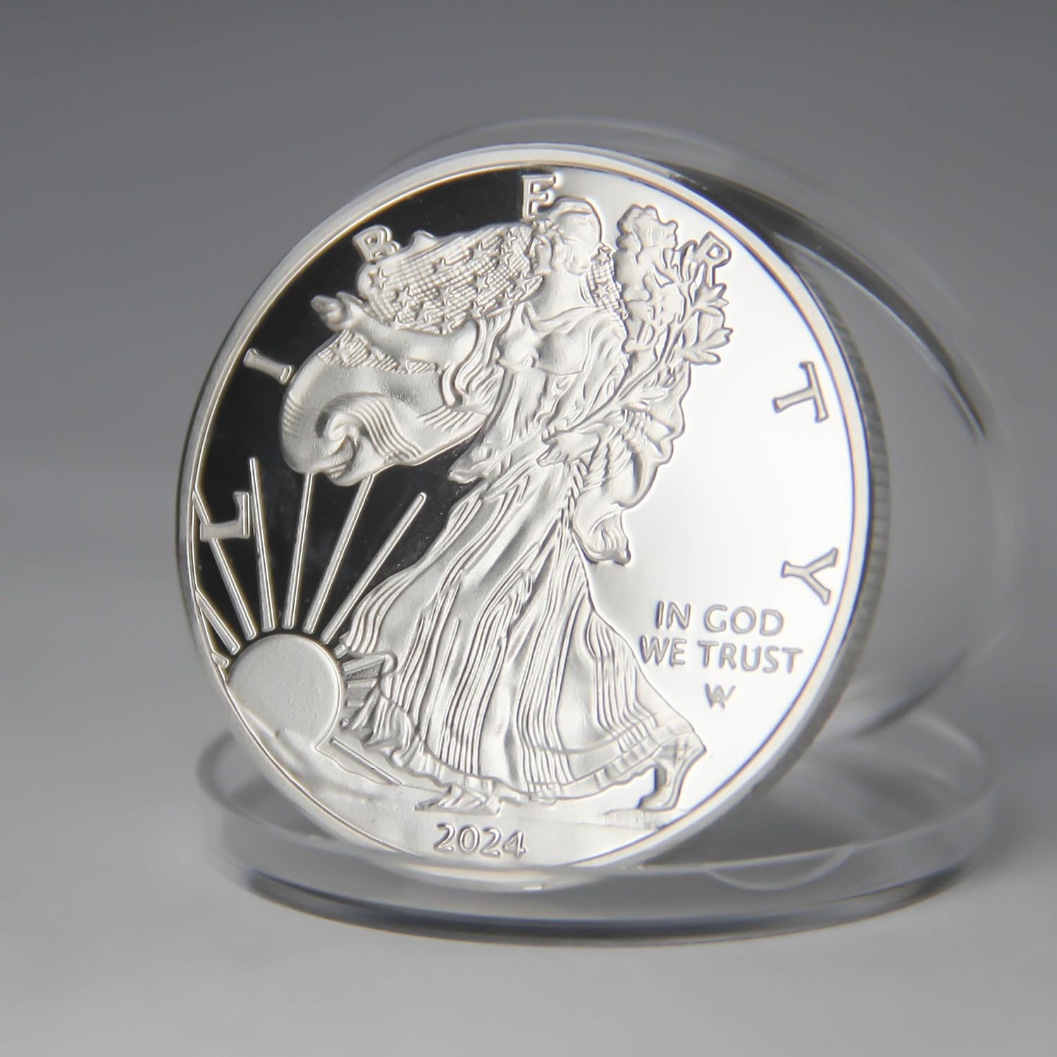 2024 U.S. Eagle The United States Statue of Liberty Silver Plated Coin 1 oz Unci