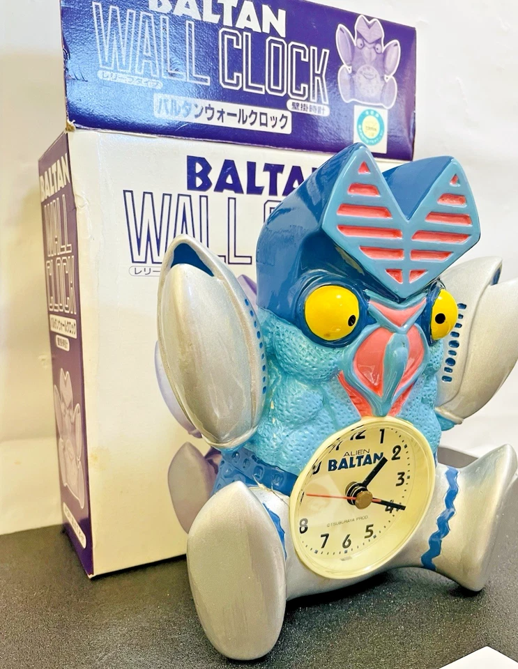 Alien Baltan Vintage Wall Clock Quartz Tsuburaya Pro Ultraman Tested OK with Box - Image 3 of 4