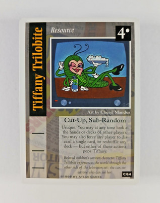 Tiffany Trilobite #84- Cut-Ups, On The Edge CCG card (1995 Atlas) Resource
