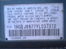 Throttle Body Throttle Valve Assembly SOHC Base Fits 96-00 CIVIC 1986860