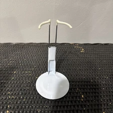 Doll Stand 2 3/4” Base Extends  3" To 5” white Metal spread holder (Stand #8)