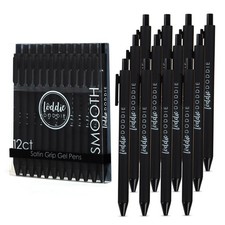 Retractable Gel Pens set Smooth Black Ink Stationery set 12 Pack