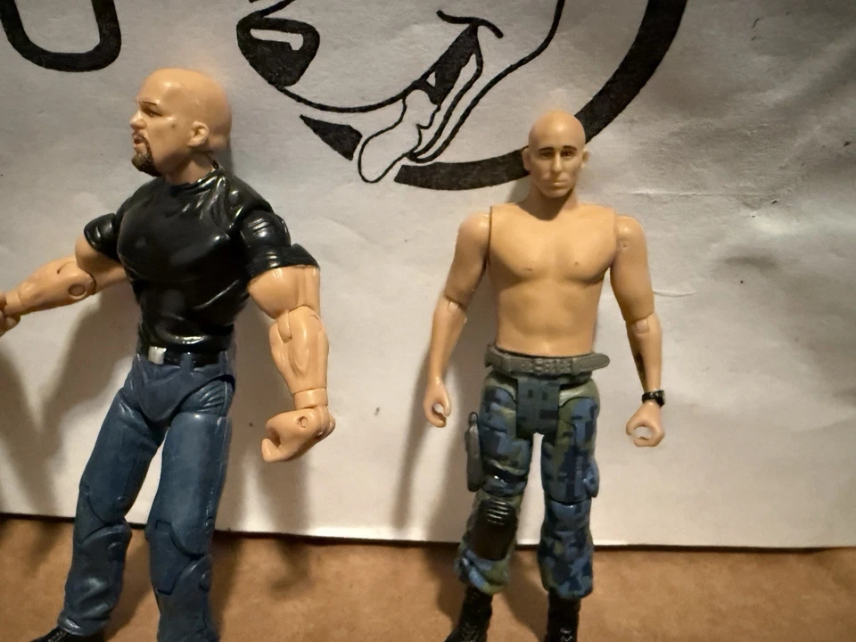 WWE JAKKS PACIFIC Build N Brawl Lot STONE COLD STEVE AUSTIN Others 3.75” 1:18 - Image 2 of 4
