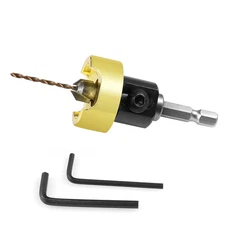 55226 Countersink Drill Bit with Adjustable Depth Stop, Carbide Tipped 82 Degree