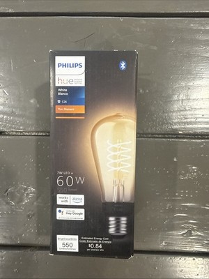 Philips Hue Dimmable Warm White Vintage Smart ST19 Edison Bulb