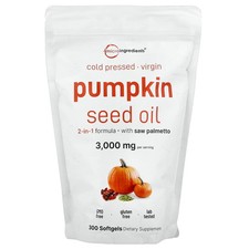 Pumpkin Seed Oil, Cold Pressed, 300 Softgels