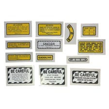 Mylar Warning  Accessory Decal Set Fits International 300 Gas Tractor